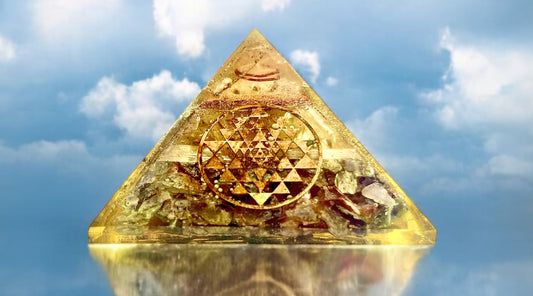 CITRINE ORGONE PYRAMID WITH SHREE YANTRA